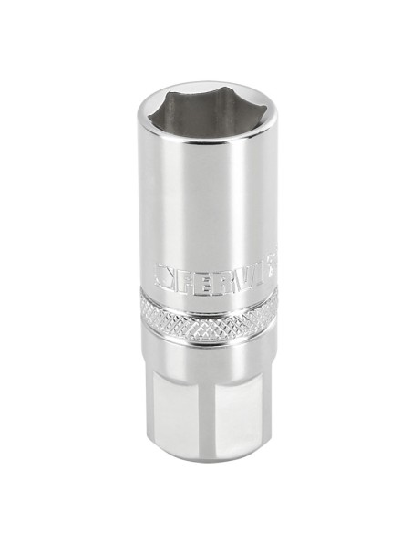 1 - Chiave a bussola lunga per candela 18 mm 1/2 Fervi bn4c3l018a