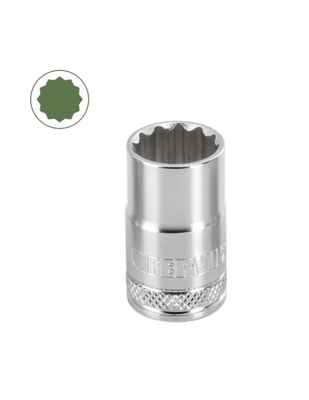 1 - Chiave a bussola poligonale 8 mm 1/4 Fervi bn4p4n008a