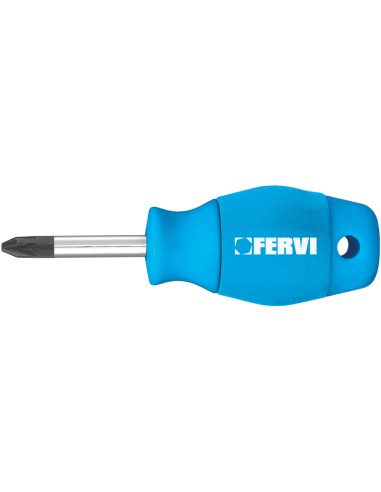 1 - Giravite cacciavite a croce corto nano pz 2 x 38 mm Fervi c885/2038