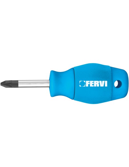 1 - Giravite cacciavite a croce corto nano pz 2 x 38 mm Fervi c885/2038