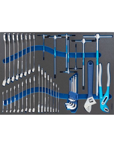 4 - Carrello cassettiera con utensili attrezzi 142 pz officina Fervi c960/am01
