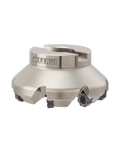 1 - Fresa ad inserti negativi per spianatura 100 mm Fervi f407/100