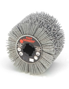 1 - Ruota in filo di nylon per satinatrice 100x100x 19.1  mm grana 80 Fervi nws100