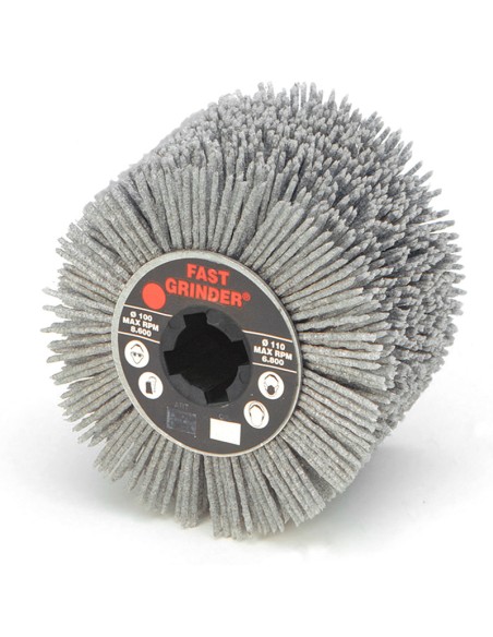 1 - Ruota in filo di nylon per satinatrice 100x100x 19.1  mm grana 80 Fervi nws100