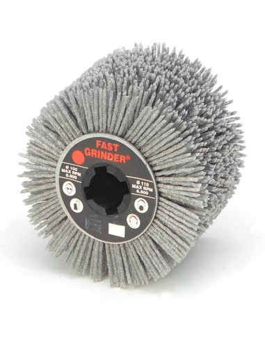 1 - Ruota in filo di nylon per satinatrice 100x100x13 mm grana 80 Fervi nws100