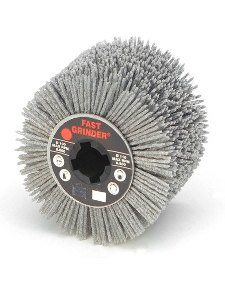 1 - Ruota in filo di nylon per satinatrice 100x100x13 mm grana 80 Fervi nws100