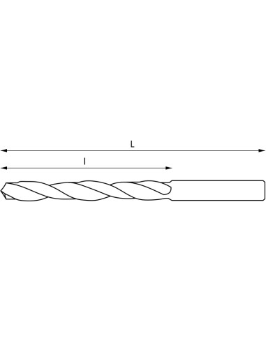 2 - Punta elicoidale cilindrica extra lunga 9.50x320mm Fervi p023/09.50l2
