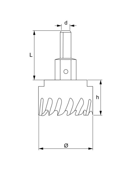 2 - Fresa a tazza in metallo duro per edilizia 50mm Fervi p076/050