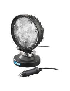 1 - Faro a led tondo 12-24v con base magnetica x auto 6 x 3w Fervi 0713/18
