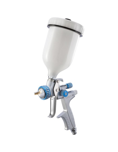 1 - Pistola aerografo vernice ugello 1.3 mm serbatoio superiore 600 ml Fervi th601a