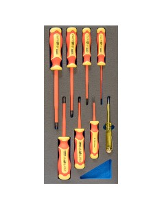 1 - Serie 8 giraviti isolati misti in termoformato morbido Fervi tm01/026
