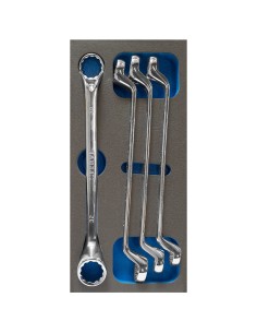 1 - Serie 4 chiavi poligonali 21/23-30/32 mm in termoformato morbido Fervi tm01/031