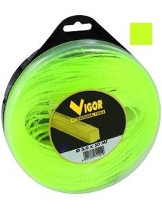 Filo decespugliatore VIGOR quadro in nylon giallo metri...