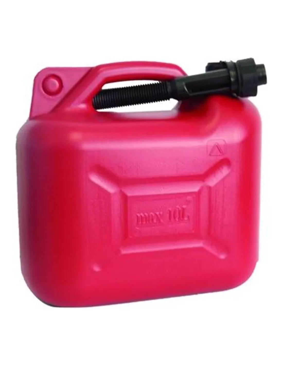 Tanica in plastica rossa 20 lt per benzina gasolio con doppio tappo e  beccuccio interno