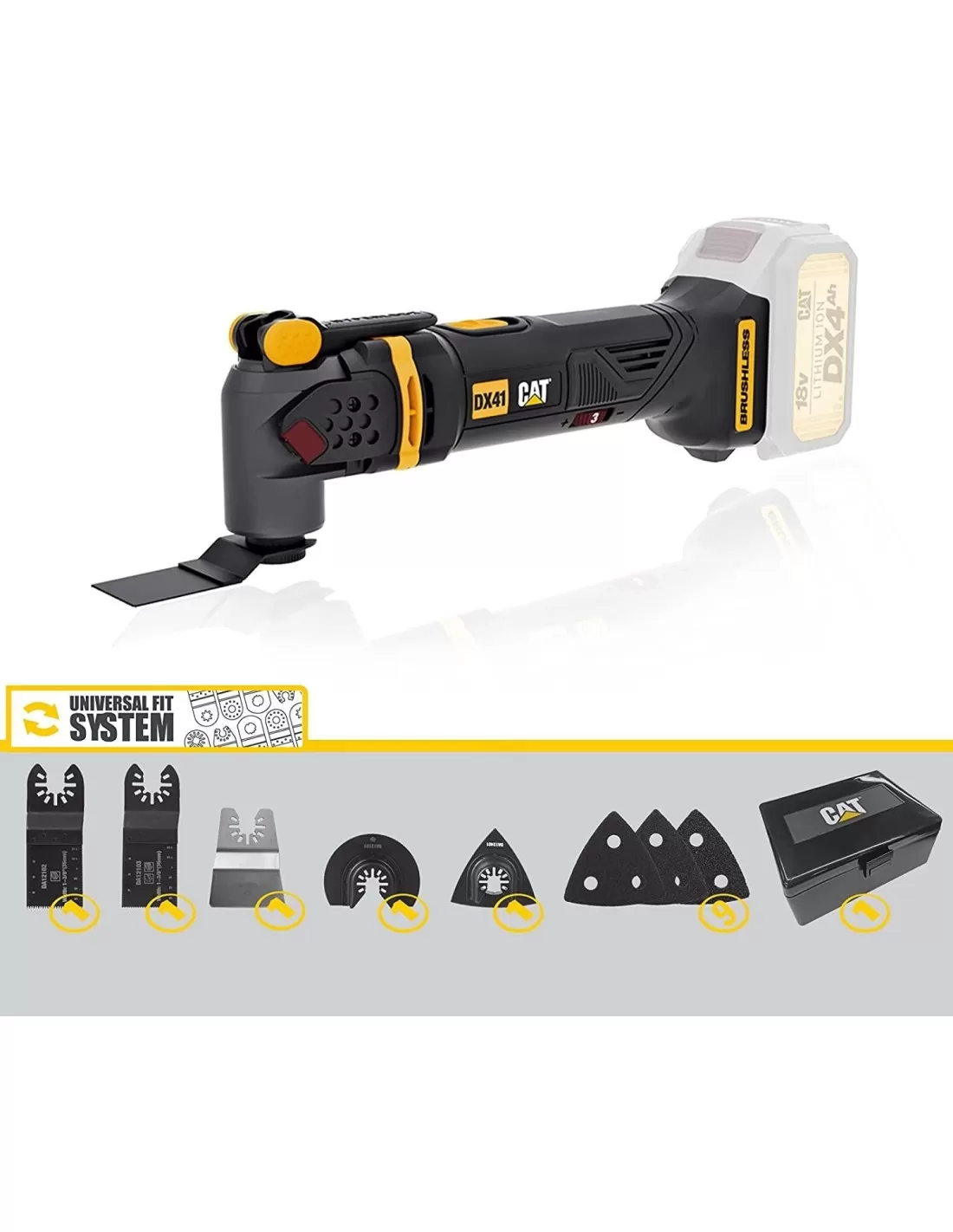 Utensile multifunzione 350w con accessori Caterpillar DX49